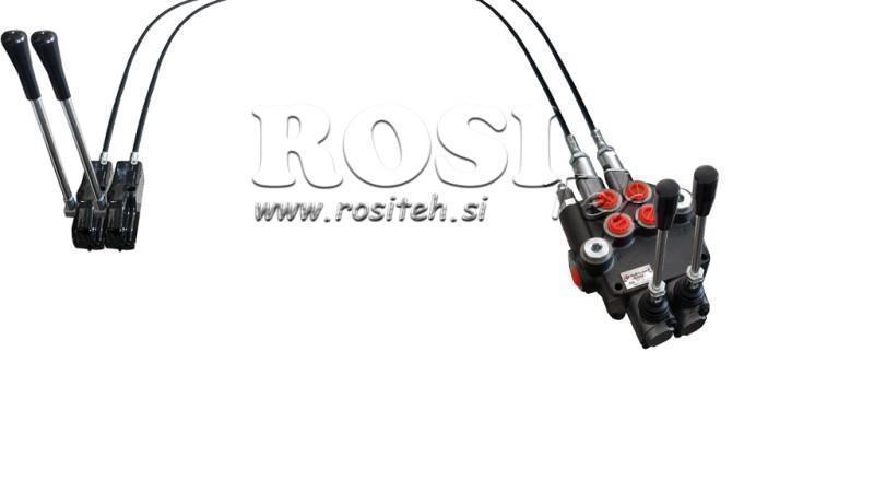 JOYSTICK DVOJNA ROČICA 2 met. HIDRAVLIČNI VENTIL 2xP80 lit.