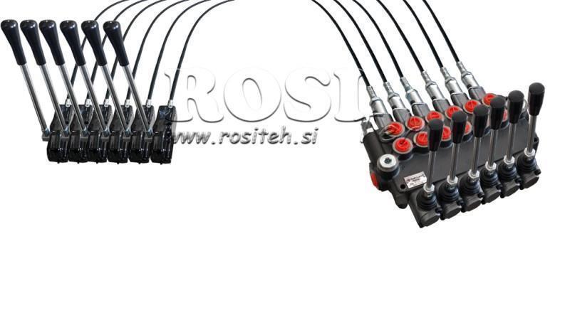 JOYSTICK DVOJNA ROČICA 3 met. HIDRAVLIČNI VENTIL 6xP80 lit.