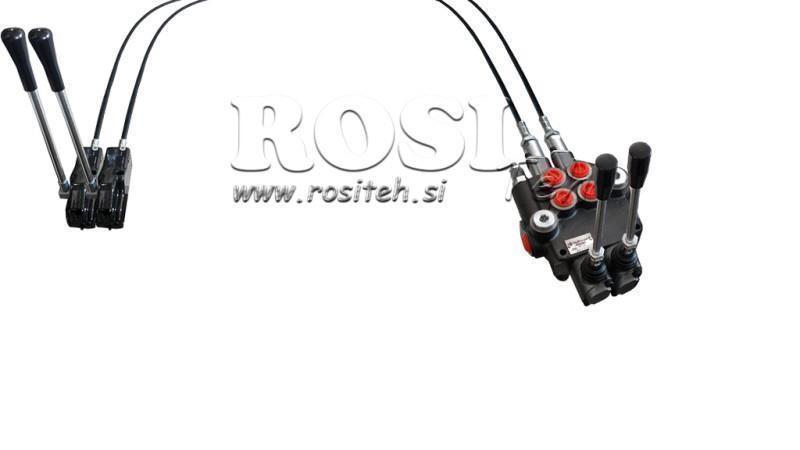 JOYSTICK DVOJNA ROČICA 2,5 met. HIDRAVLIČNI VENTIL 2xP40 lit.