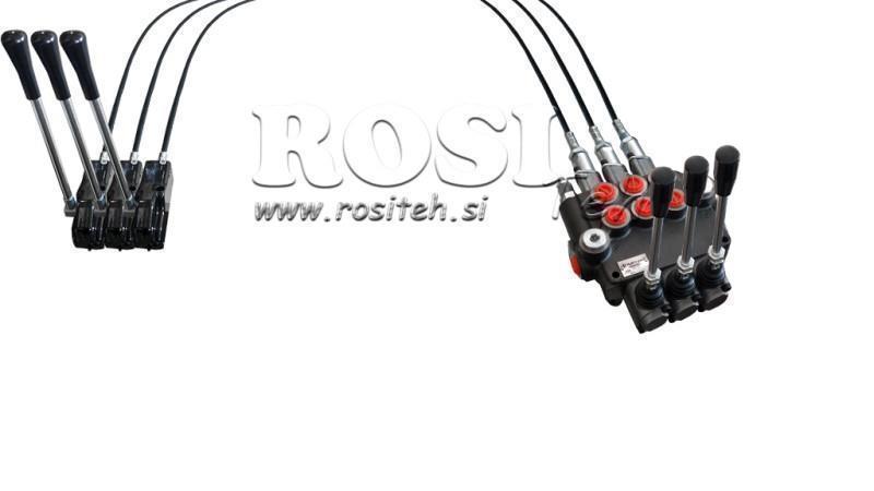 JOYSTICK DVOJNA ROČICA 1,5 met. HIDRAVLIČNI VENTIL 3xP40 lit.
