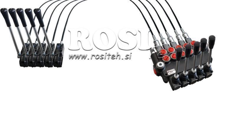 JOYSTICK DVOJNA ROČICA 2,5 met. HIDRAVLIČNI VENTIL 5xP40 lit.