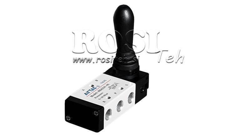 PNEVMATSKI ROČNI VENTIL 5/2 1/4 PRT-0852-ARR ROČNO VRAČANJE