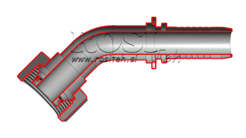 ΥΔΡΑΥΛΙΚΗ ΣΥΝΔΕΣΗ DKOS 20 S ΘΗΛΥΚΟ ΓΩΝΙΑ 45 DN19-M30X2