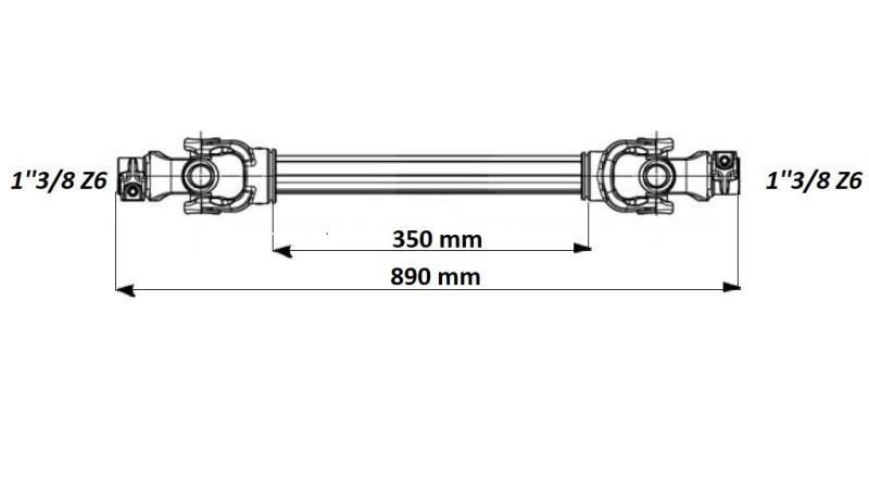 ECO ΚΑΡΔΑΝΟΣ 890mm 30-75HP STANDARD - διαστάσεις