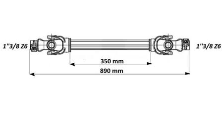 ECO ΚΑΡΔΑΝΟΣ 890mm 30-75HP STANDARD - διαστάσεις
